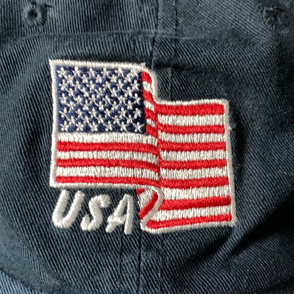 Dorfman Pacific Headware blue USA flag hat.  Adjustable strap. - Picture 2 of 5
